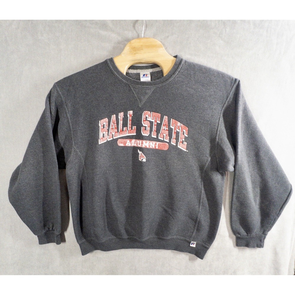 Vtg Russell Athletic Ball State Cardinals Sweatshirt Mens Large Activewear NCAA